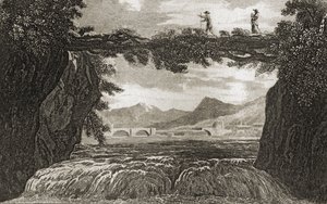 Underjordisk forsvinden af Rhone nær Genève swed av French School